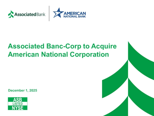 Associated Banc-Corp (ASB) American National Corporation, - M&A Call ...