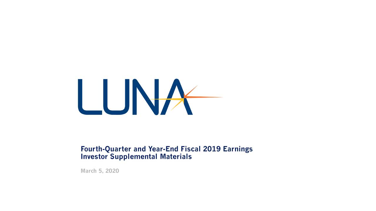 Fourth-Quarter and Year-End Fiscal 2019 Earnings