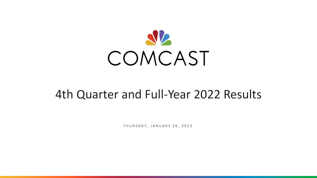 Comcast Corporation 2022 Q4 Results Earnings Call Presentation (NASDAQCMCSA) Seeking Alpha
