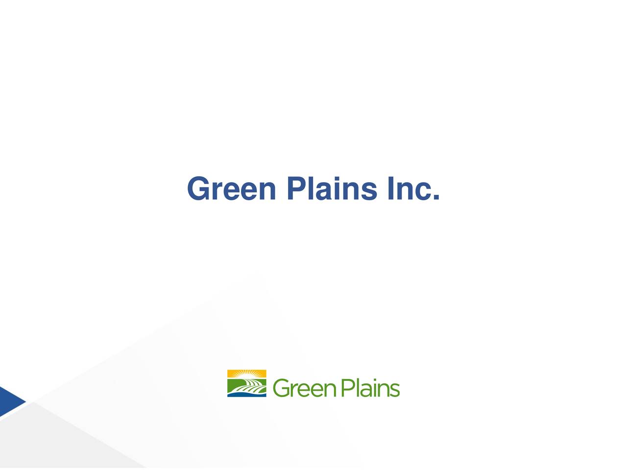 Green Plains Partners 2018 Q2 Results Earnings Call Slides (NASDAQ