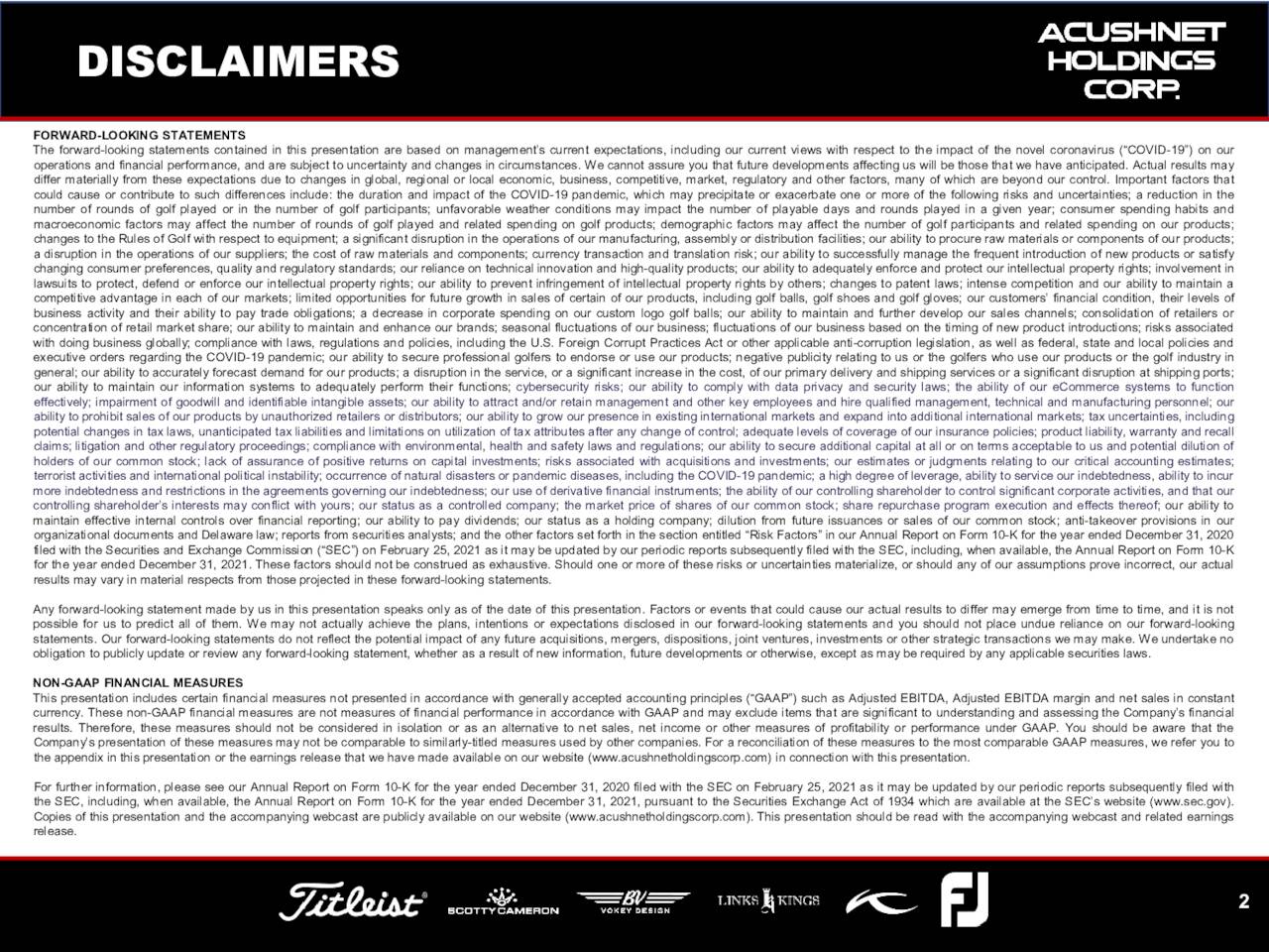 Holdings Corp. 2021 Q4 Results Earnings Call Presentation