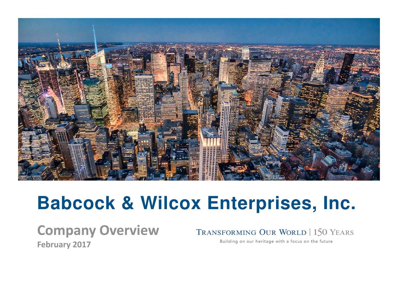 Babcock & Wilcox Enterprises, Inc. 2016 Q4 - Results - Earnings Call ...