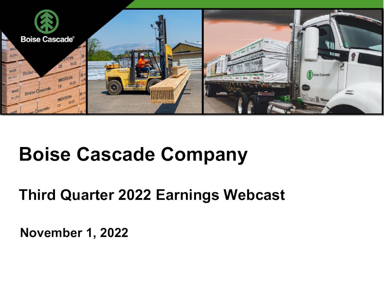 Boise Cascade Company 2022 Q3 Results Earnings Call Presentation