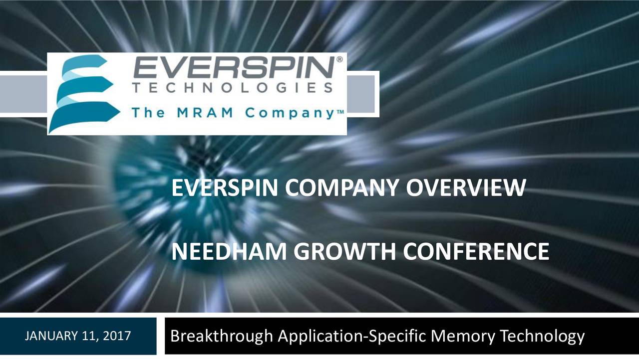 Everspin Technologies (MRAM) Presents At 19th Annual Needham Growth ...