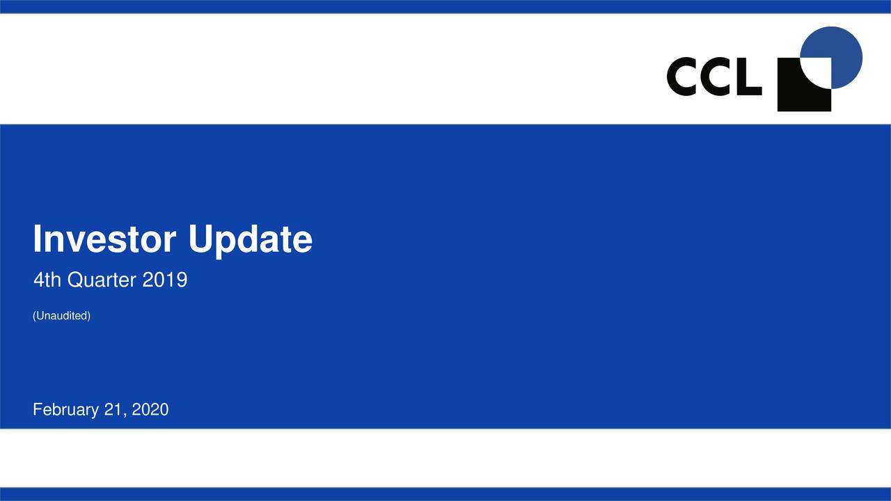 CCL Industries Inc. 2019 Q4 - Results - Earnings Call Presentation ...