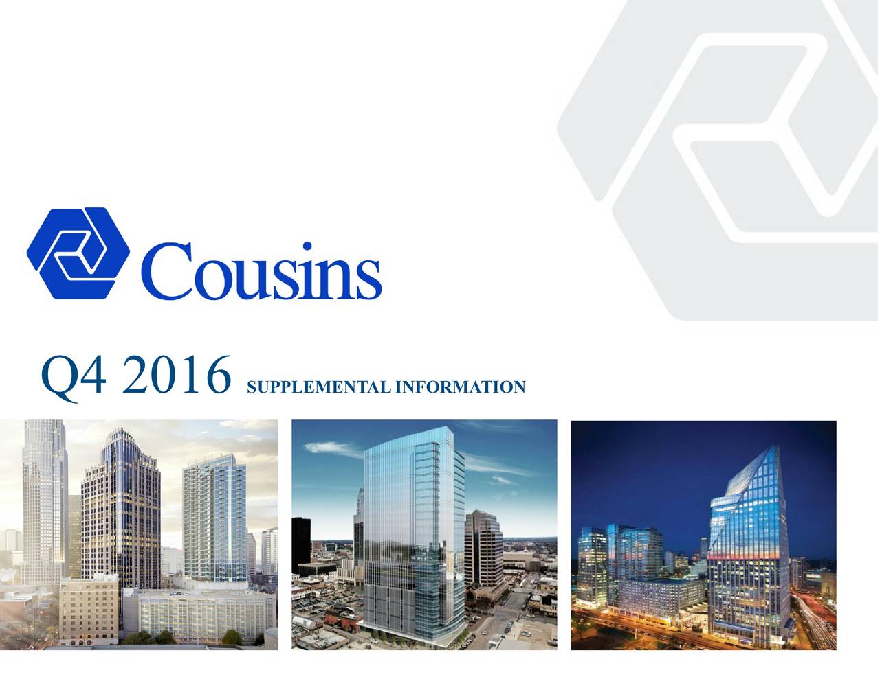 Cousins Properties Inc. 2016 Q4 Results Earnings Call Slides (NYSE