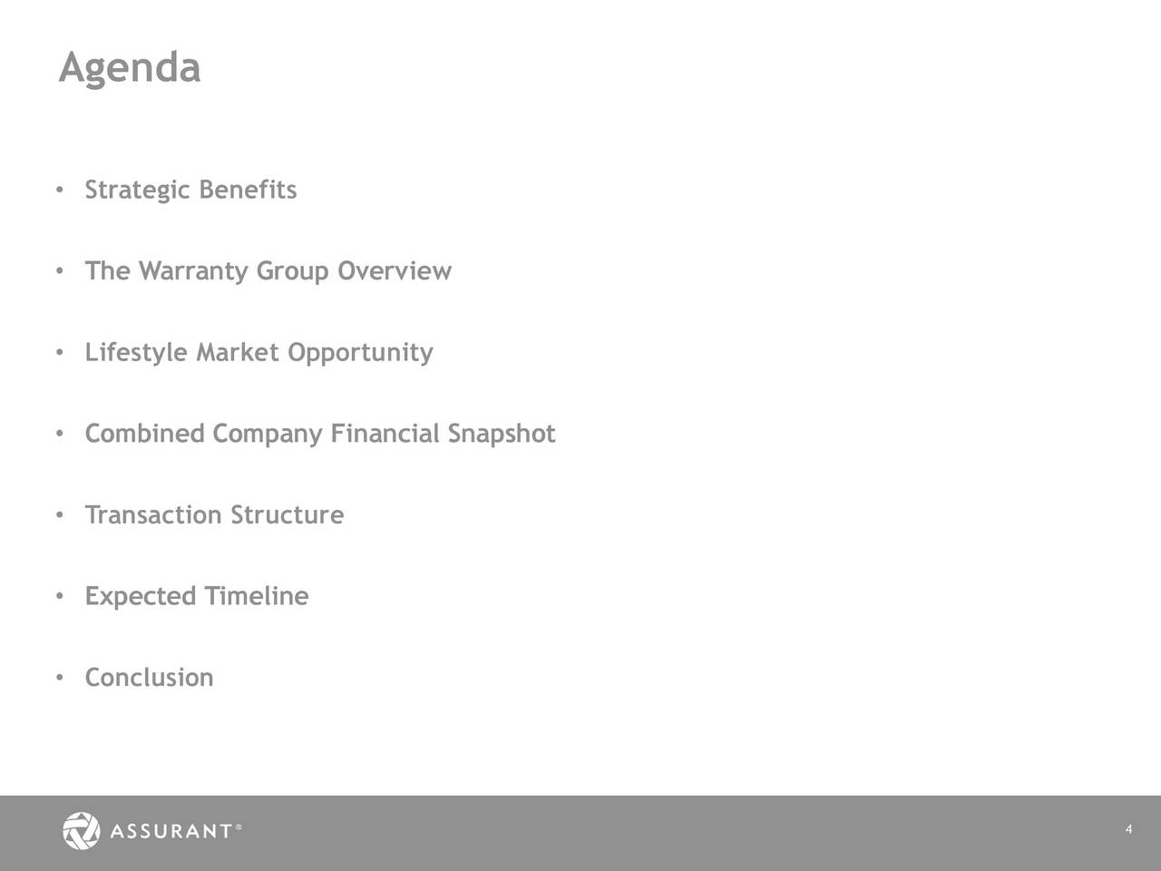 Assurant (AIZ) To Acquire Warranty Group Slideshow (NYSEAIZ