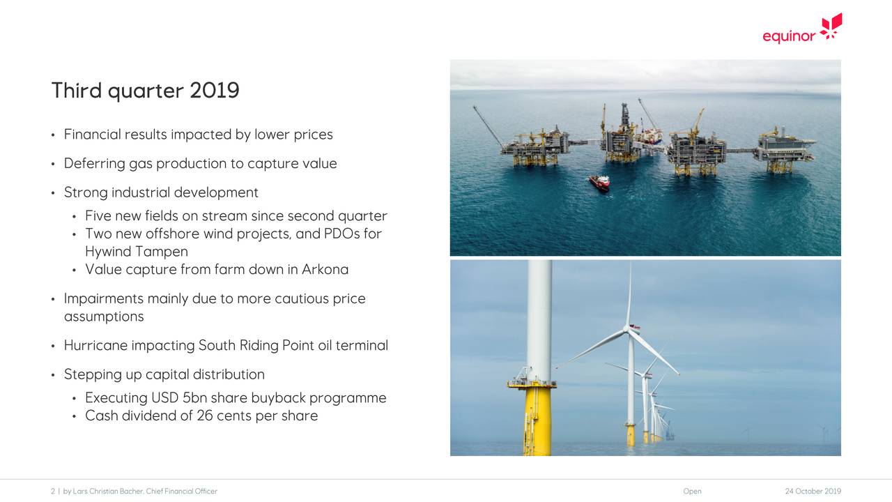 Equinor ASA 2019 Q3 - Results - Earnings Call Presentation (NYSE:EQNR ...