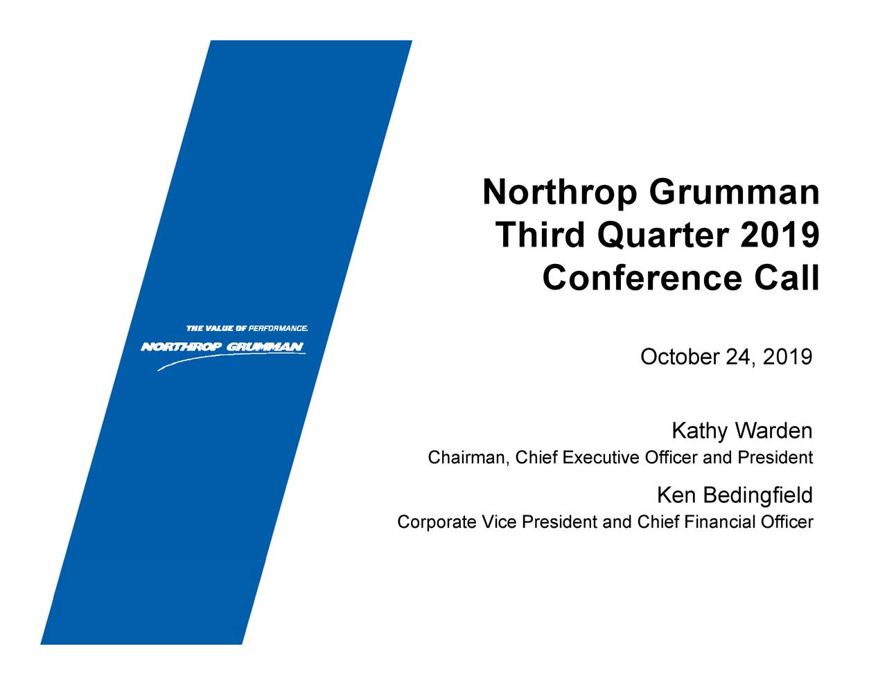 Northrop Grumman Corporation 2019 Q3 Results Earnings Call