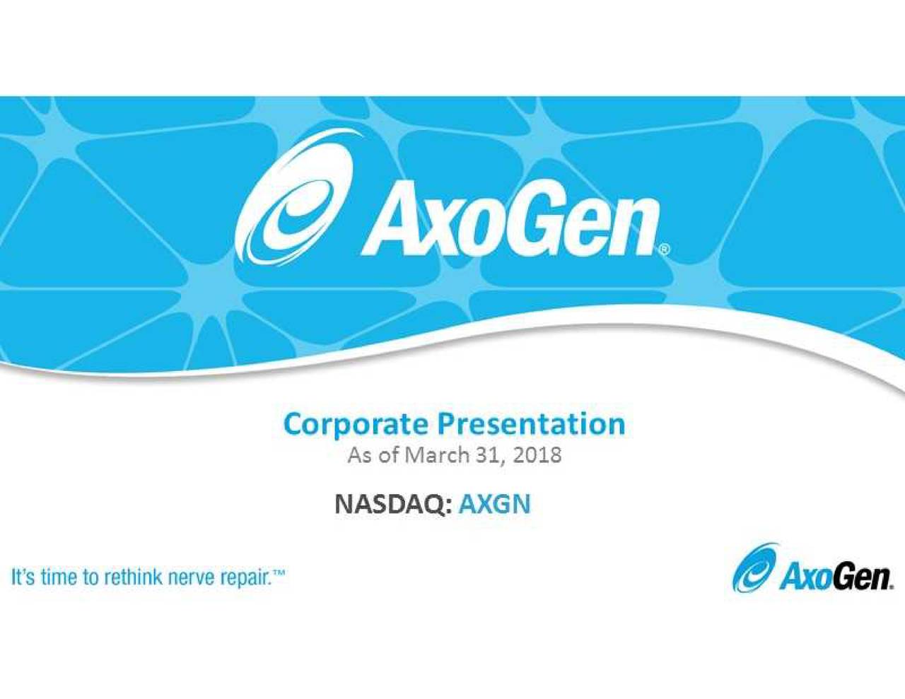 AxoGen (AXGN) Presents At William Blair 2018 Growth Stock Conference
