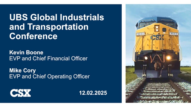 CSX Corporation (CSX) Presents at UBS Global Industrials and ...