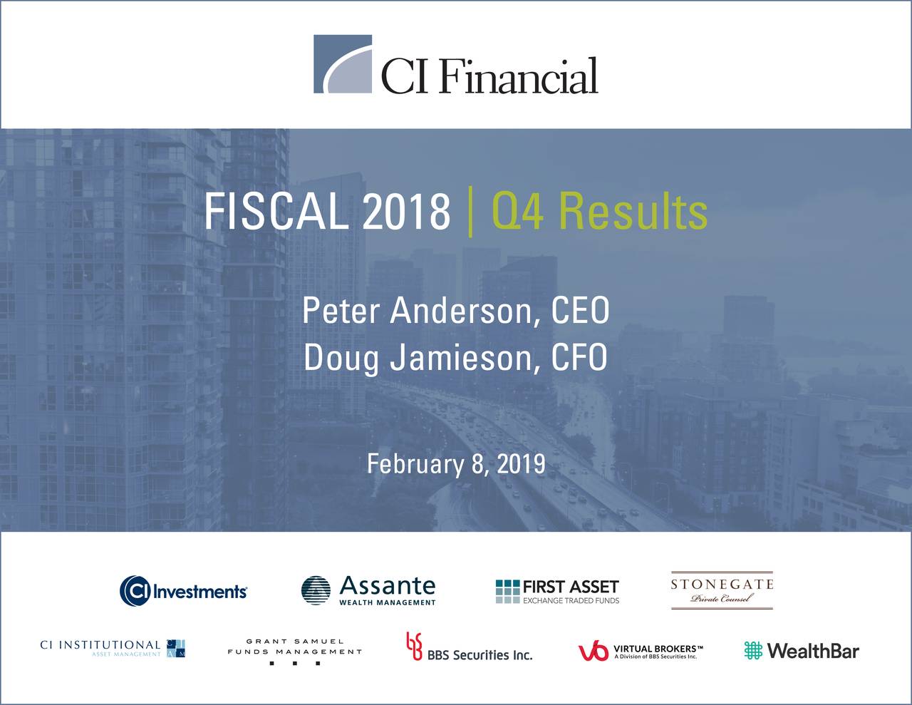 CI Financial Corp. 2018 Q4 - Results - Earnings Call Slides (OTCMKTS ...