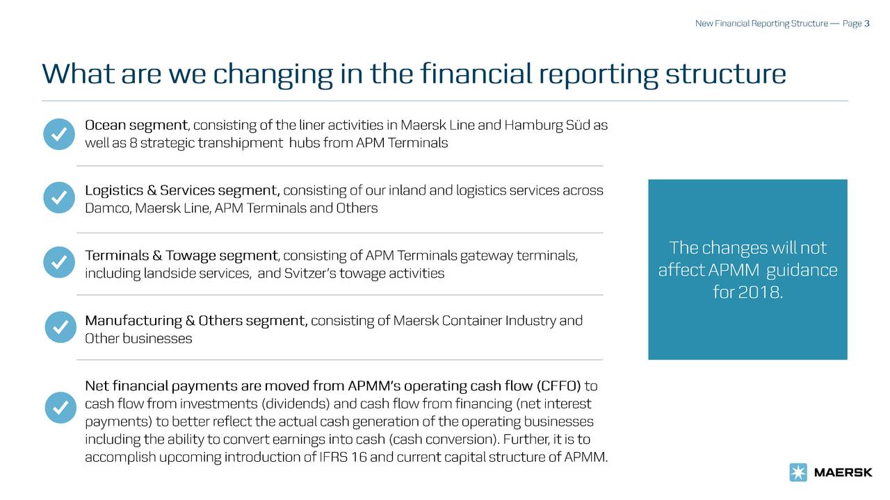 Mærsk (AMKBY) New Financial Reporting Structure Slideshow (OTCMKTSAMKBY) Seeking Alpha