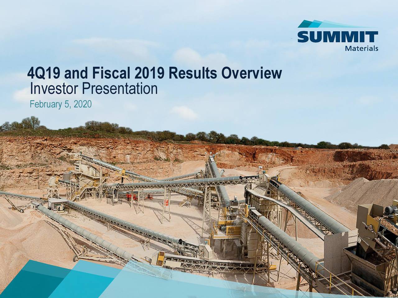 Summit Materials, Inc. 2019 Q4 Results Earnings Call Presentation