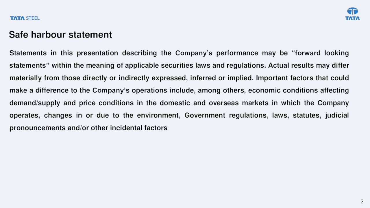 Tata Steel Limited 2024 Q2 - Results - Earnings Call Presentation