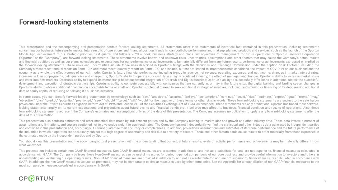 Forward-looking statements