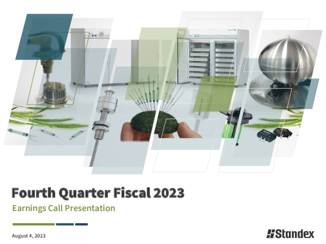 Standex International Corporation 2023 Q4 - Results - Earnings Call ...