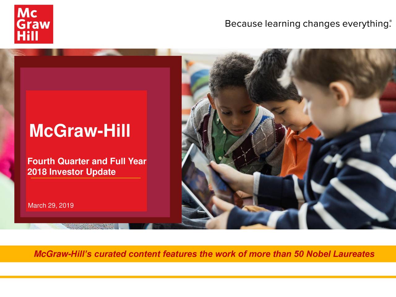 McGraw Hill Education 2018 Q4 Results Earnings Call Slides NYSE   1 