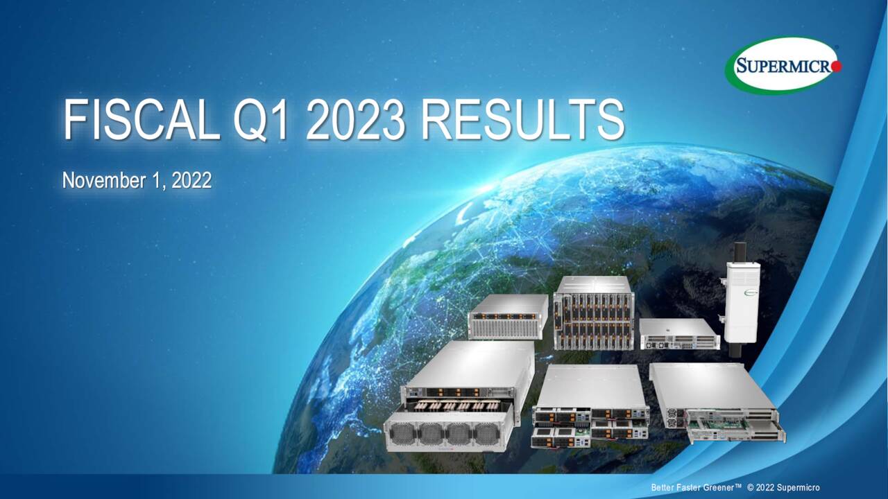 Super Micro Computer, Inc. 2023 Q1 Results Earnings Call