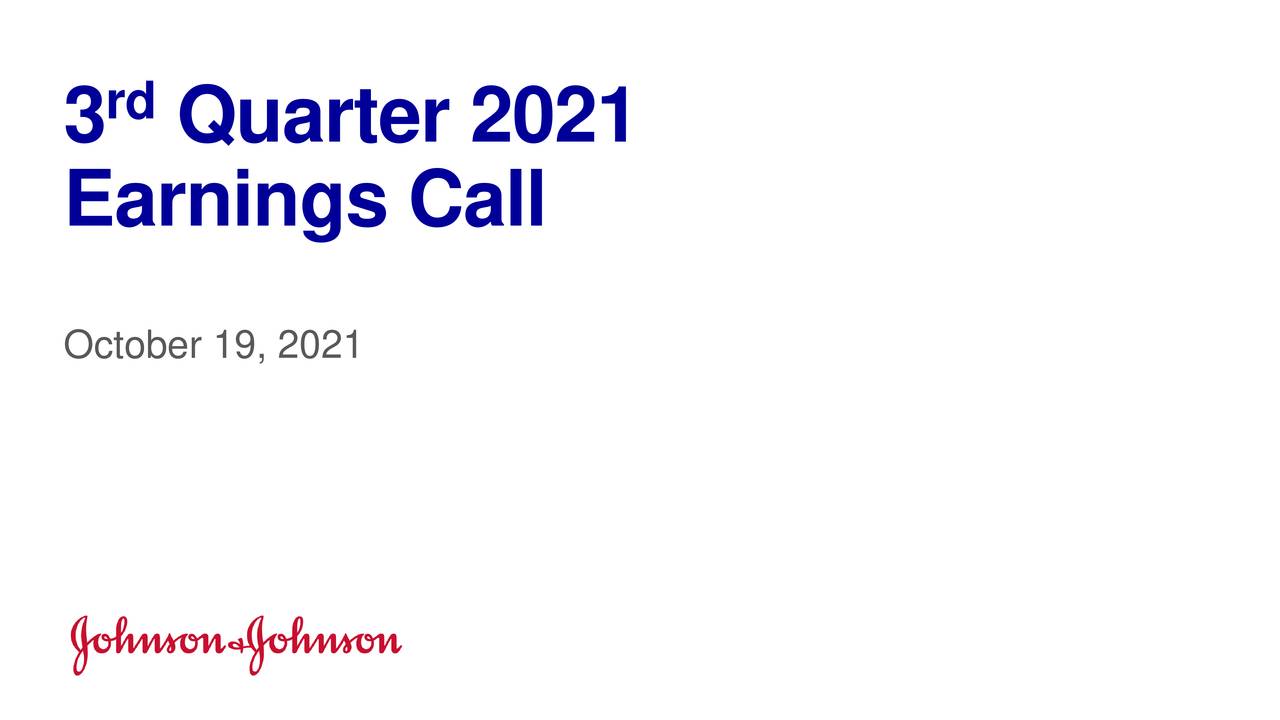 Johnson & Johnson 2021 Q3 Results Earnings Call Presentation (NYSE