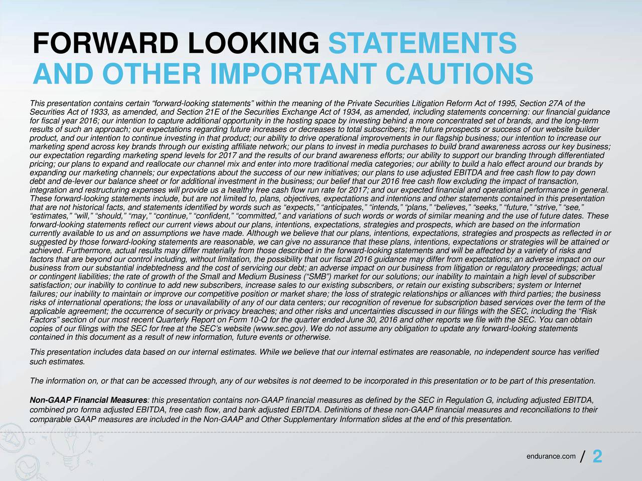 Endurance International Group Holdings, Inc. 2016 Q3 Results