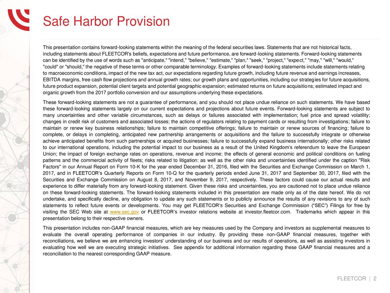Safe Harbor Provision