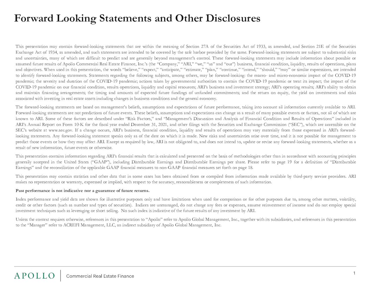 Apollo Commercial Real Estate Finance, Inc. 2022 Q4 Results