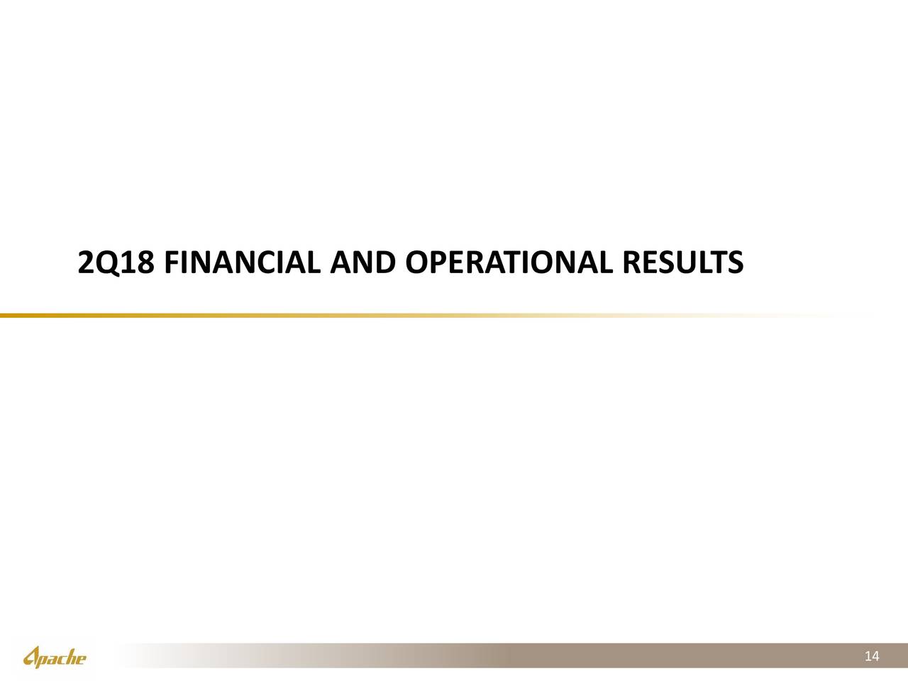 2Q18 FINANCIAL AND OPERATIONAL RESULTS