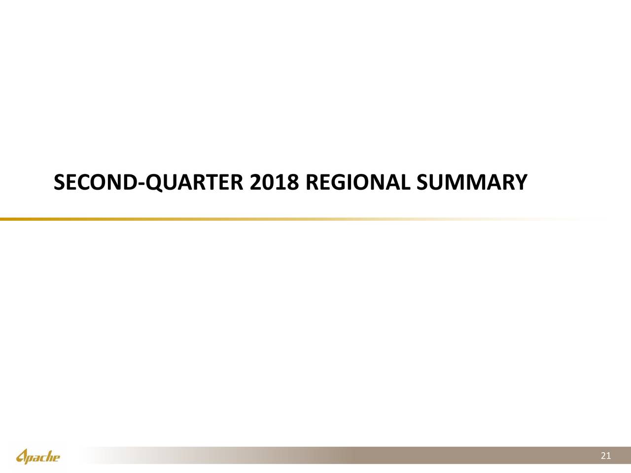 SECOND-QUARTER 2018 REGIONAL SUMMARY