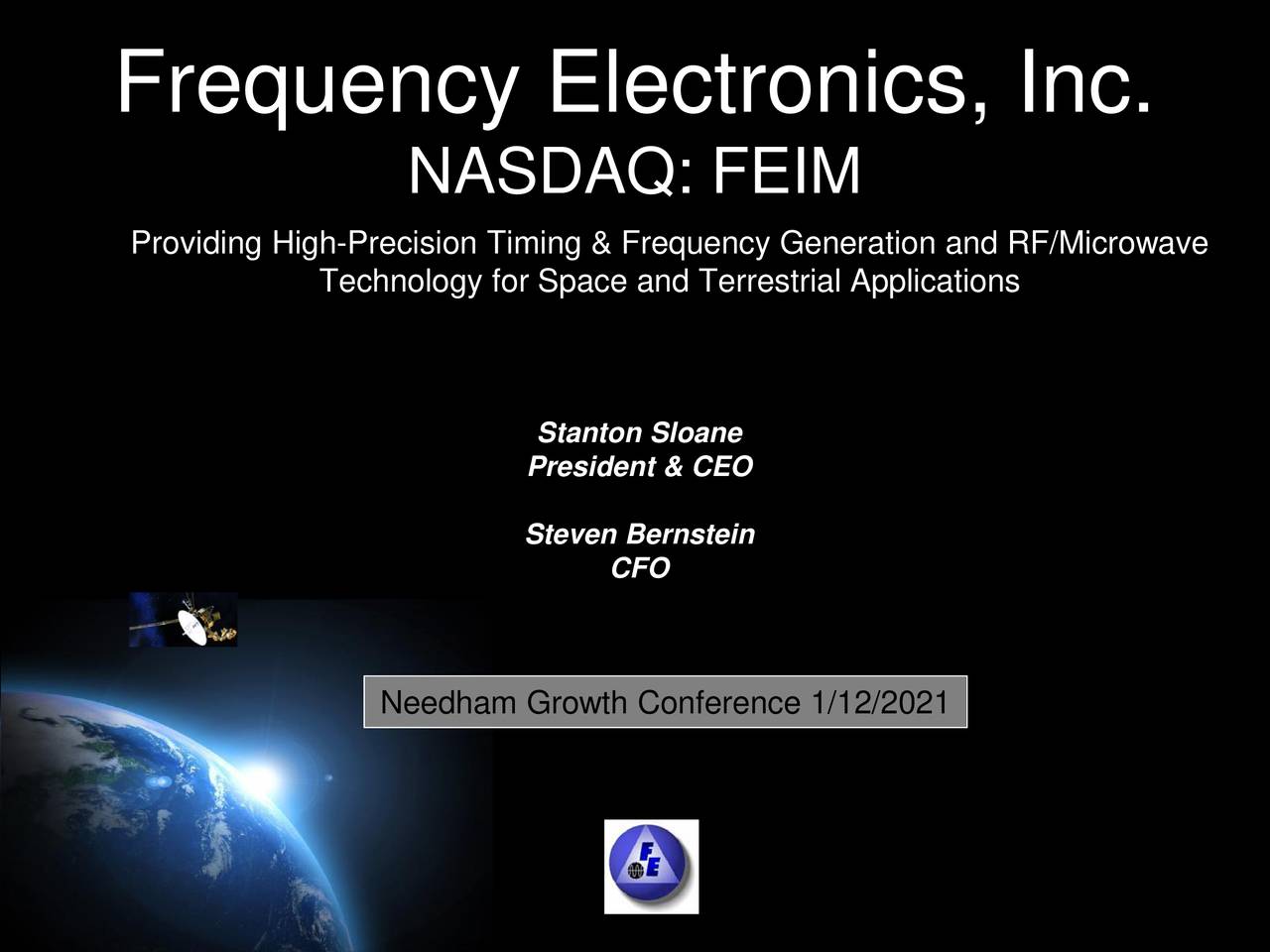 Frequency Electronics (FEIM) Presents At Needham Virtual Growth