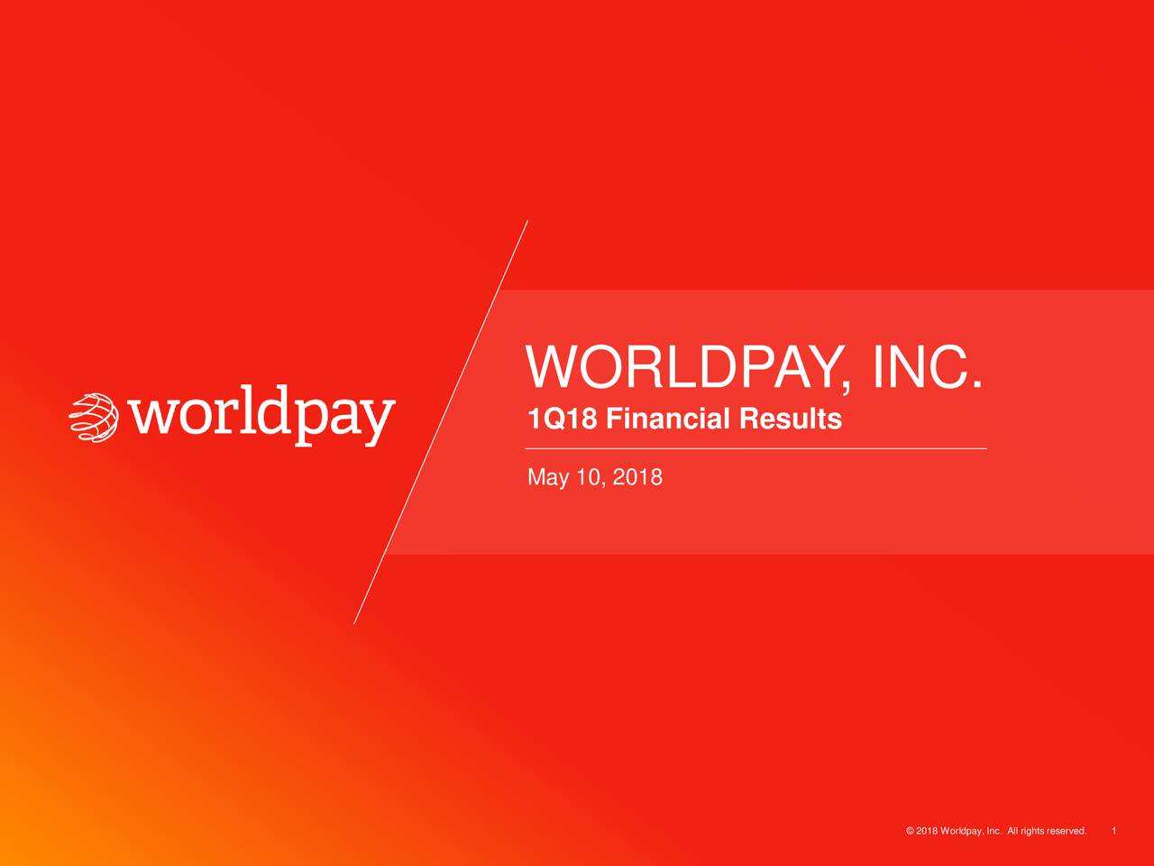Worldpay Inc 2018 Q1 Results Earnings Call Slides NYSE WP