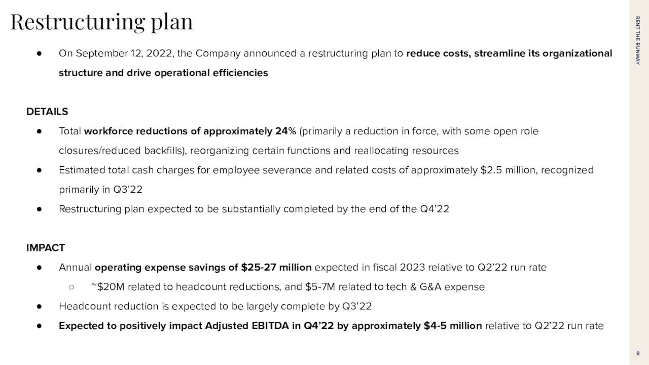 Restructuring Plan