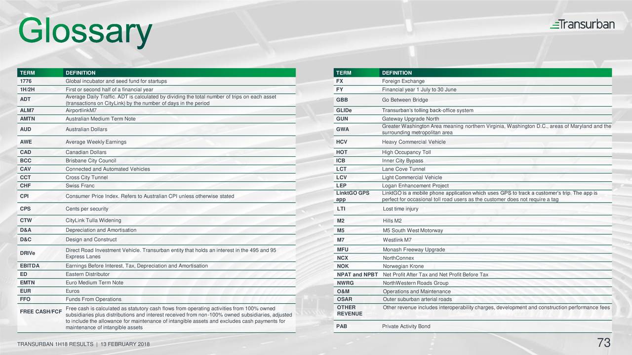 to on adt how bypass Group   Slides Call  Results Q2 Transurban  Earnings 2018