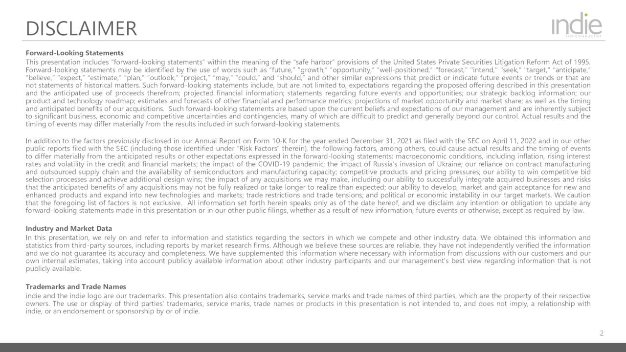 indie Semiconductor (INDI) Investor Presentation Slideshow (NASDAQ