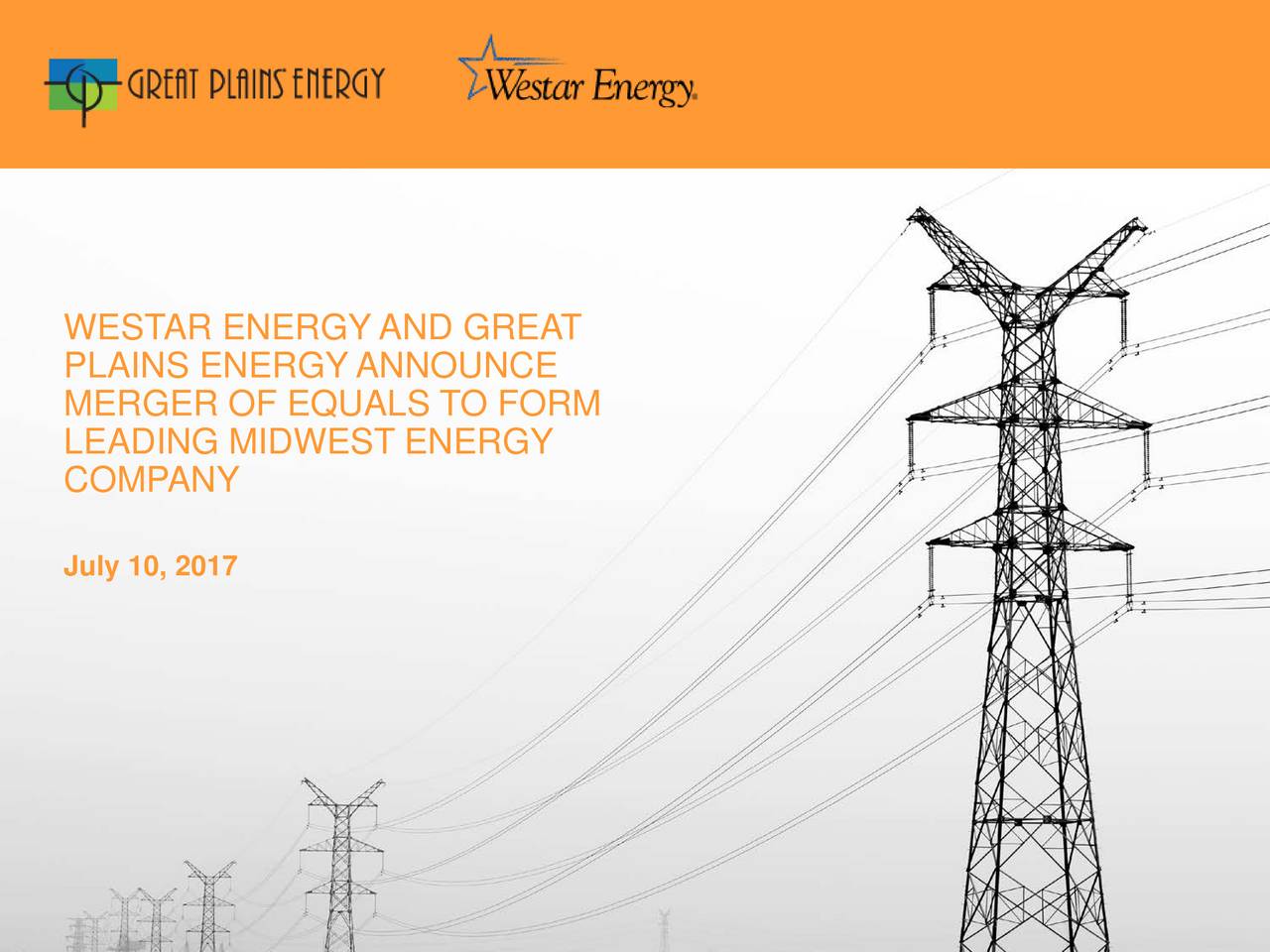 WESTAR ENERGY AND GREAT