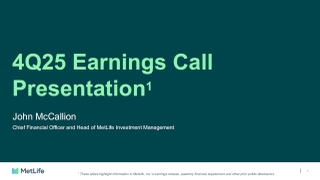 MetLife, Inc. 2025 Q4 - Results - Earnings Call Presentation (NYSE:MET ...