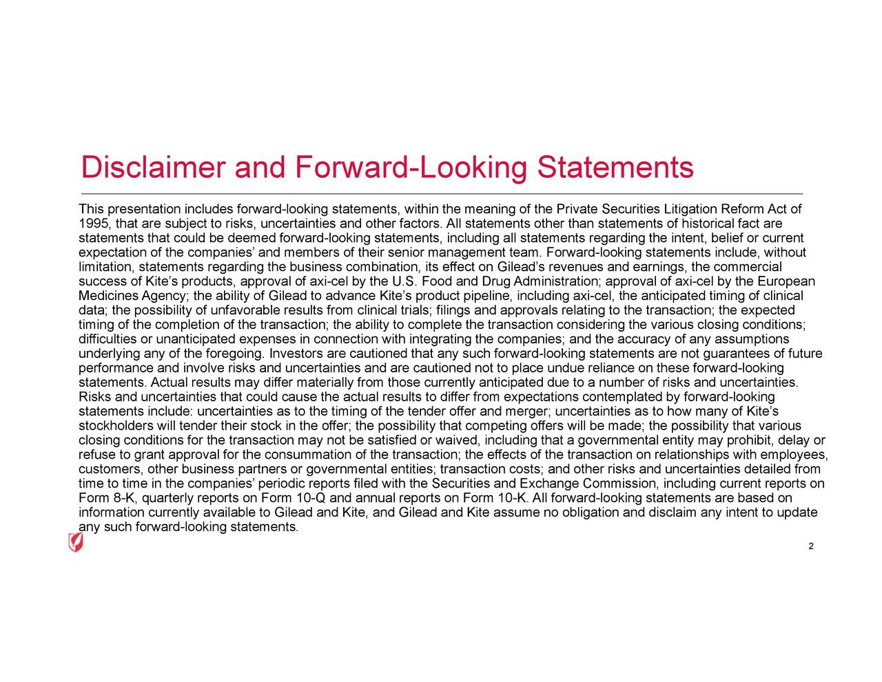 Gilead Sciences (GILD) To Acquire Kite Slideshow (NASDAQGILD
