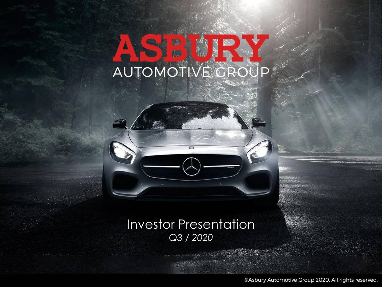 Asbury Automotive Group, Inc. 2020 Q3 Results Earnings Call