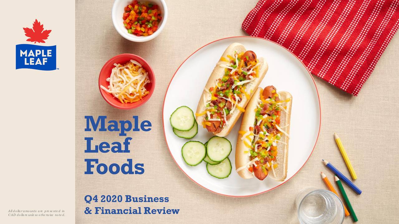 Maple Leaf Foods Inc. 2020 Q4 Results Earnings Call Presentation