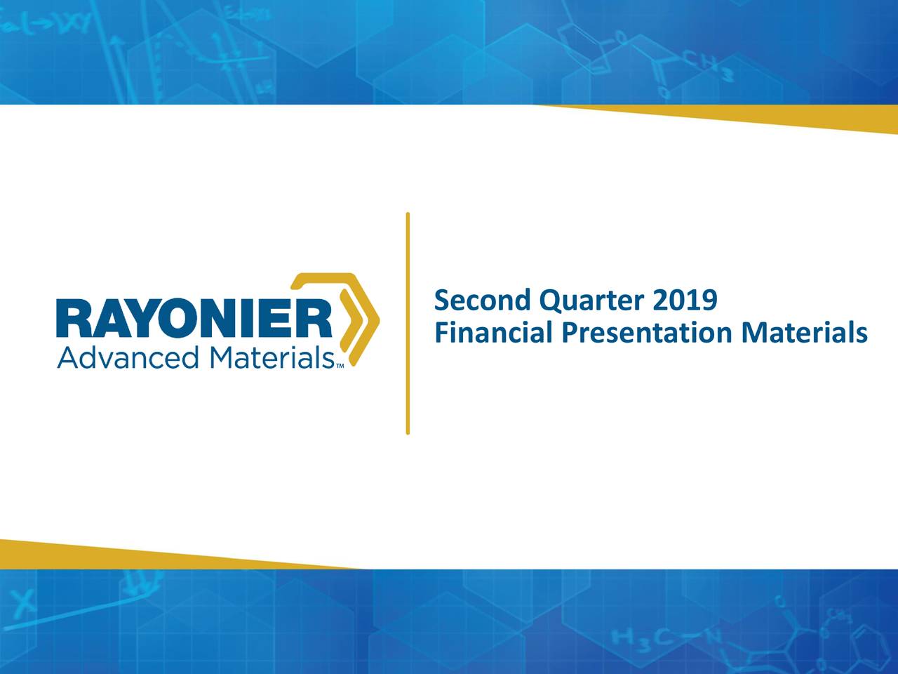 Rayonier Advanced Materials Inc. 2019 Q2 - Results - Earnings Call ...