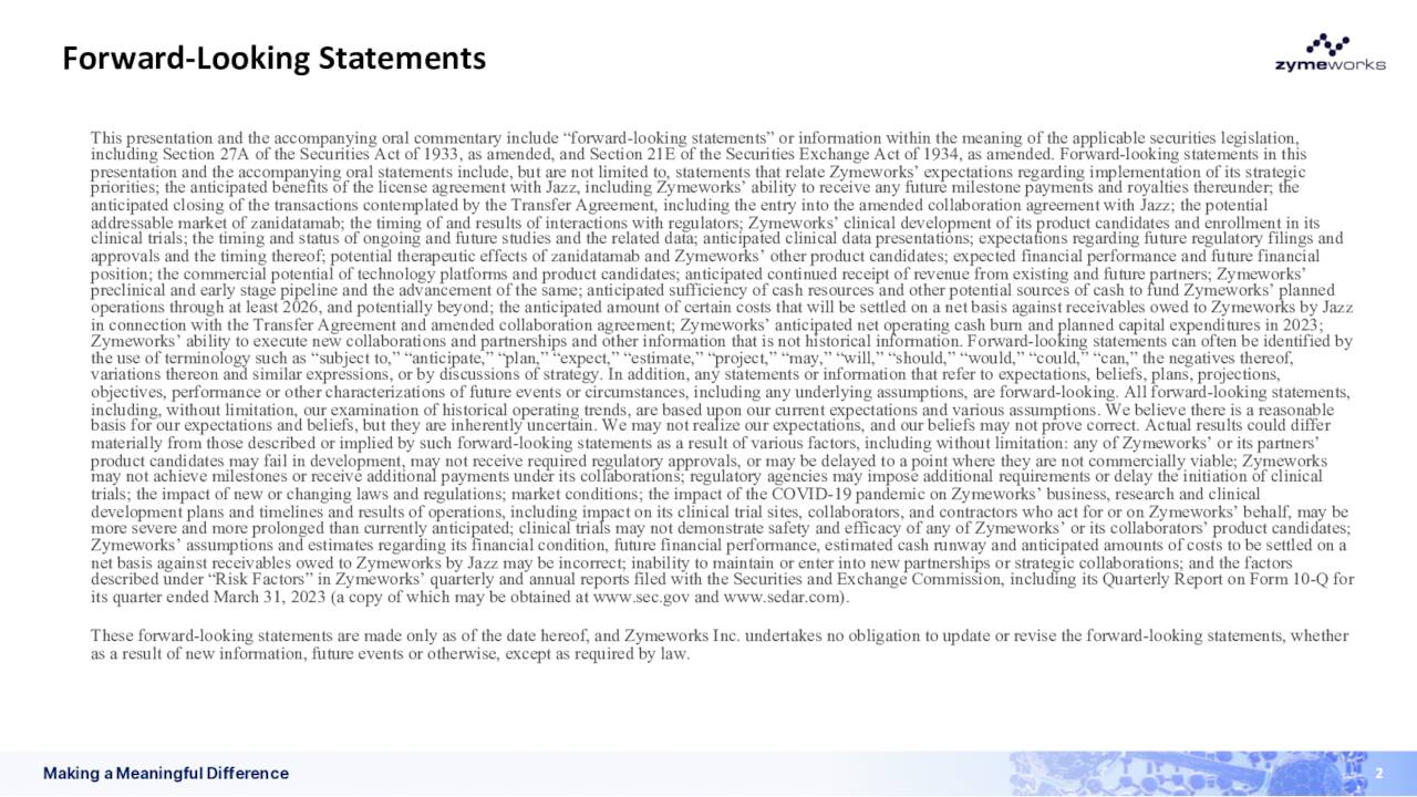 Forward-Looking Statements