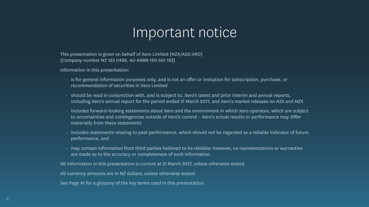  Important notice