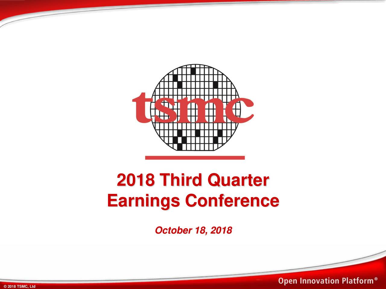 Taiwan Semiconductor Manufacturing Company Ltd. 2018 Q3 - Results ...