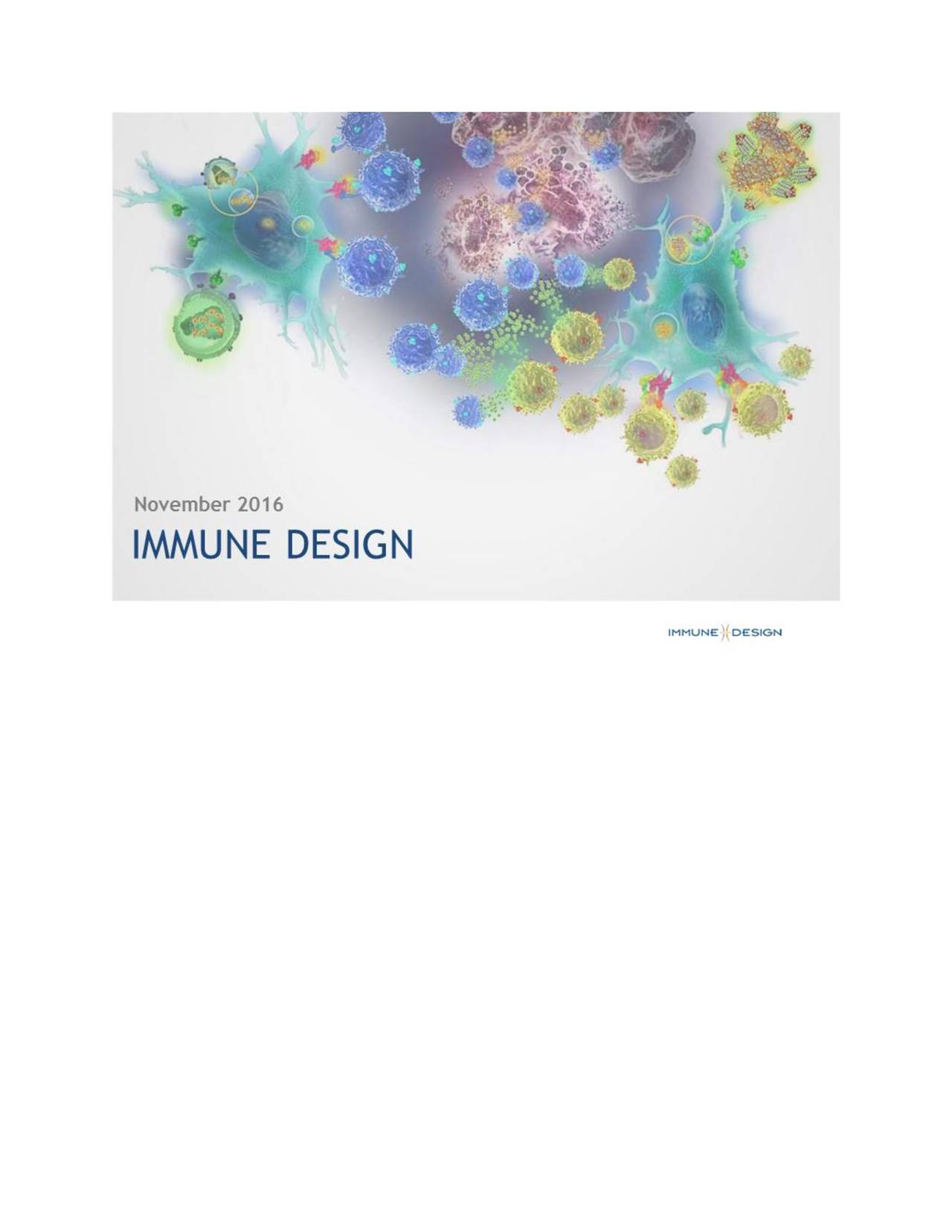 Immune Design (IMDZ) Investor Presentation Slideshow (NASDAQIMDZ