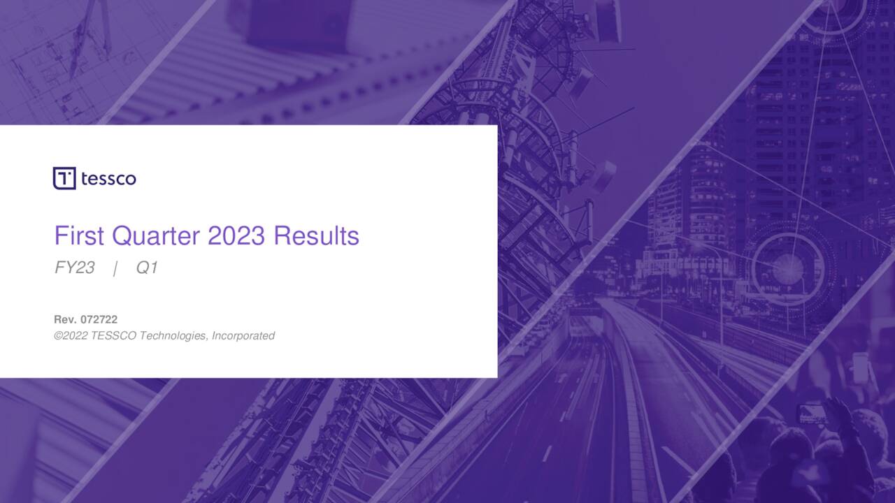 TESSCO Technologies Incorporated 2023 Q1 Results Earnings Call