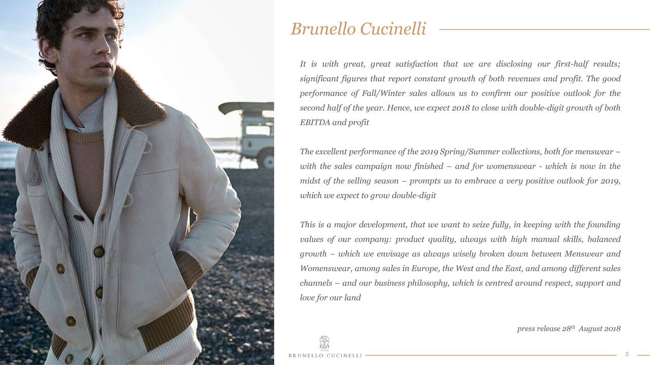 Brunello Cucinelli Company Profile: Stock Performance & Earnings