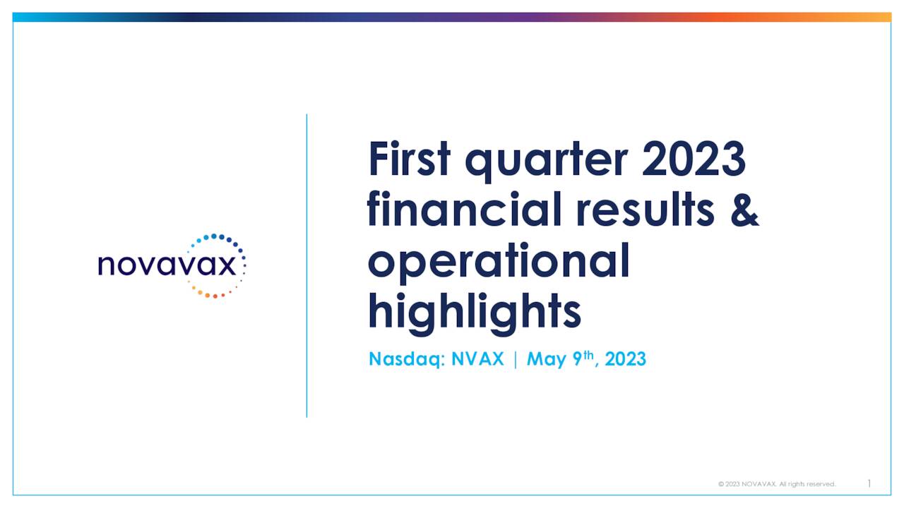 Novavax, Inc. 2023 Q1 Results Earnings Call Presentation (NASDAQ