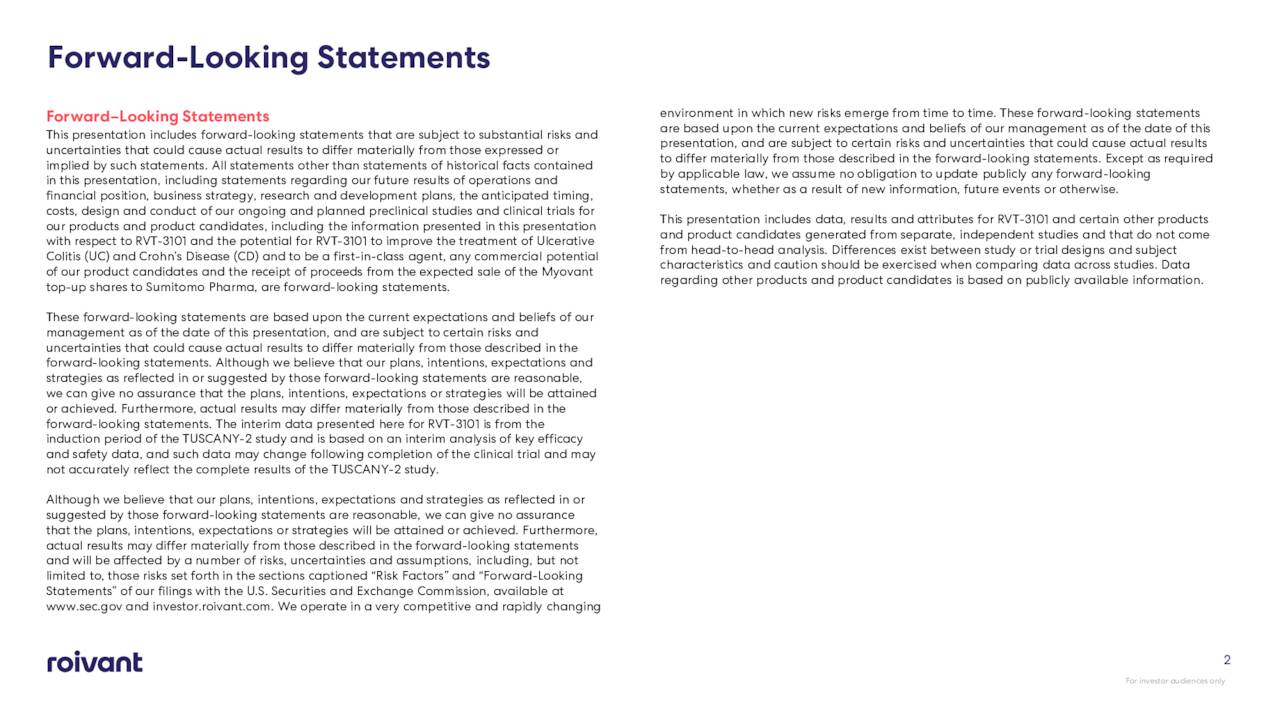 Forward-Looking Statements