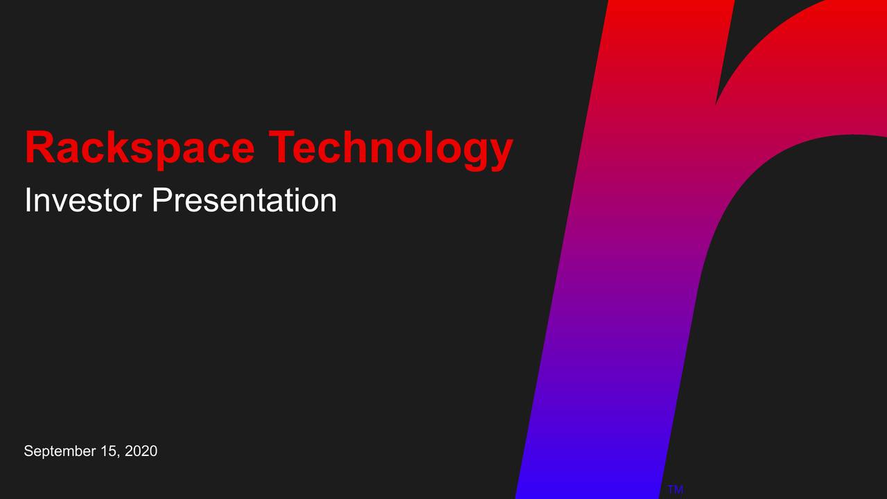 Rackspace Technology (RXT) Presents At Deutsche Bank 2020 Virtual