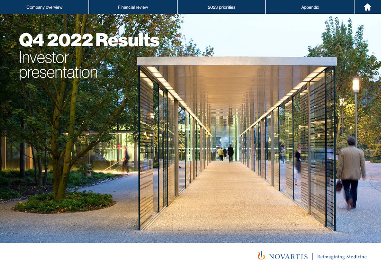 Novartis AG 2022 Q4 Results Earnings Call Presentation (NYSENVS